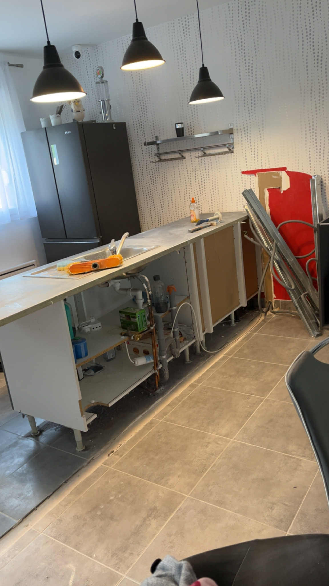 Cuisine pendant travaux